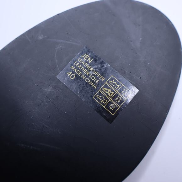 ASH Jen Strappy Studded Heel Sandals Black Gold Leather Women's 40/US 9.5 - Picture 8 of 9